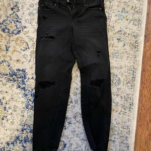 New York and company distressed boyfriend black jean